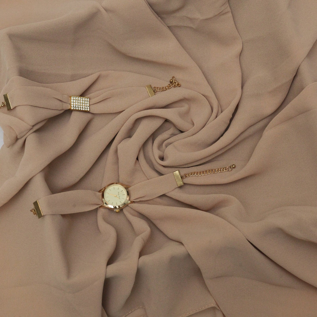 Georgette Scarf + Watch + Bracelet   Premium Gift Set