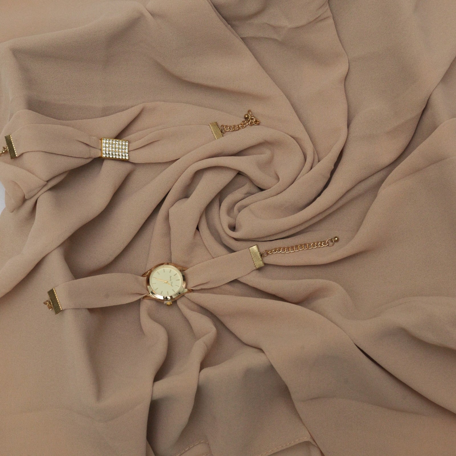 Georgette Scarf + Watch + Bracelet   Premium Gift Set