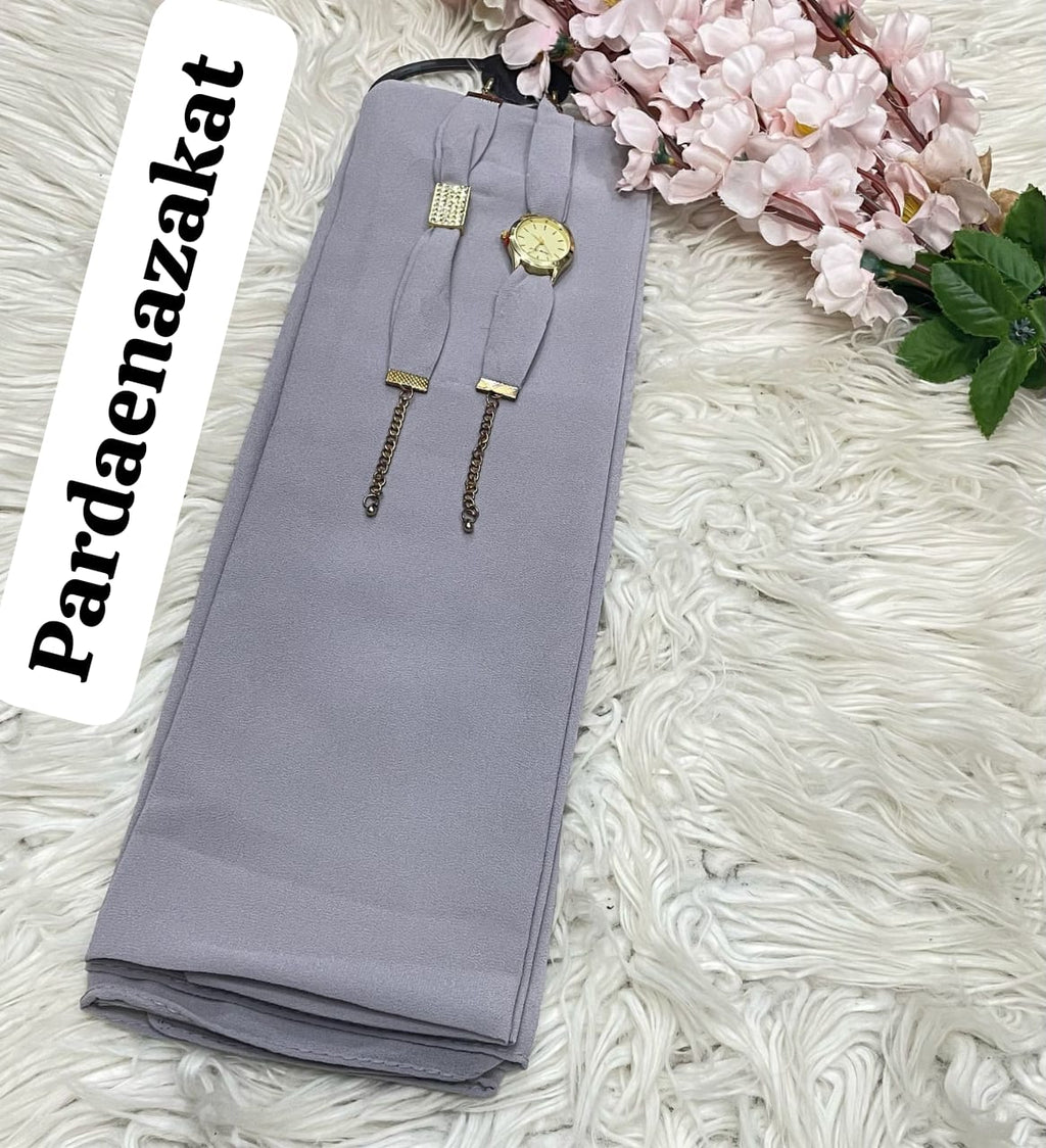 Georgette Scarf + Watch + Bracelet   Premium Gift Set