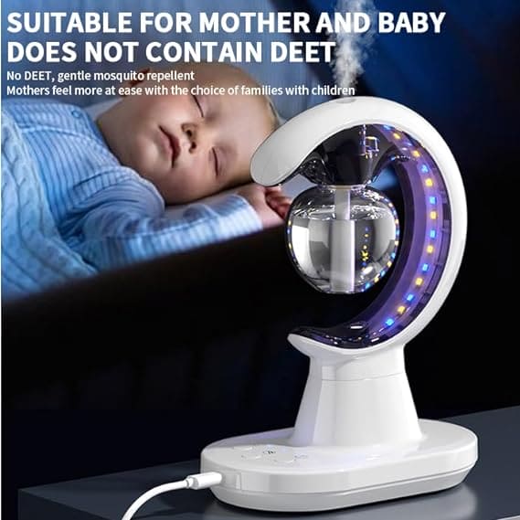 Moon Shaped Humidifier Night Lamp with Mosquito Repellent